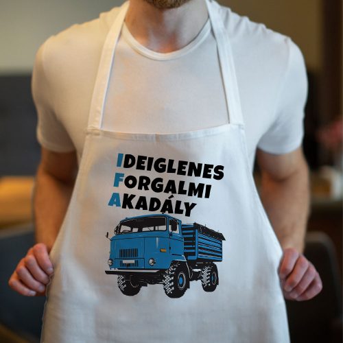 Vicces_IFA_kötény_Forgalmi_akadály_