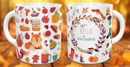 Őszi_mintás_bögre_Hello_Autumn_