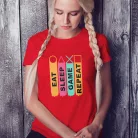 Gamer_ajándék_Sleep_Game_Repeat_női_póló_