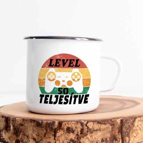 Szülinapi_gamer_bögre_Szint_teljesítve_