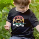 Szülinapi_gamer_gyerek_póló_Szint_teljesítve