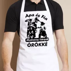 Apa_fia_motoros_társak_Motoros_kötény_