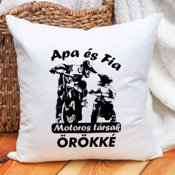 Apa_fia_motoros_társak_Motoros_párna_