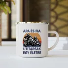 Apa_fia_útitársak_bögre_Motoros_ajándék_
