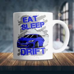 Autós_ajándék_Eat_Sleep_Drift_bögre_