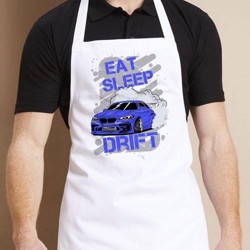 Autós_ajándék_Eat_Sleep_Drift_kötény_