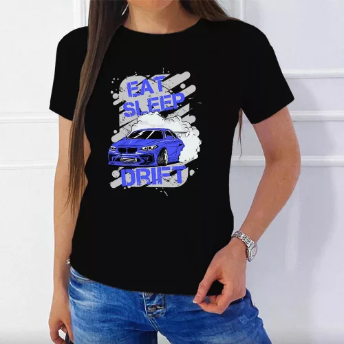 Autós_ajándék_Eat_Sleep_Drift_női_póló_