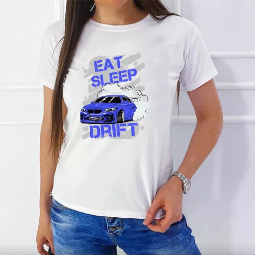 Autós_ajándék_Eat_Sleep_Drift_női_póló_