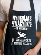 Vicces nyugdíjas kötény_Jó szórakozást