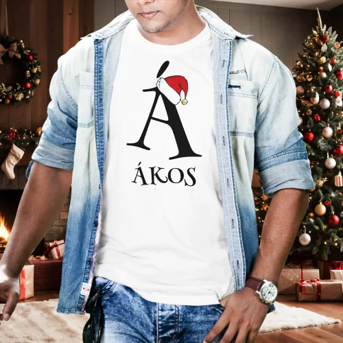 Neves_karácsonyi_ajándék_Mikulás_póló_