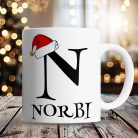 Neves_karácsonyi_ajándék_Mikulás_bögre_