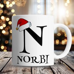 Neves_karácsonyi_ajándék_Mikulás_bögre_