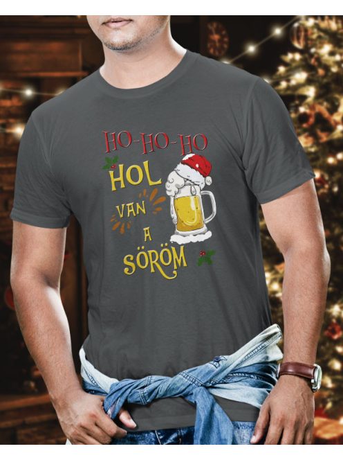Karácsonyi póló_Hol van a söröm 