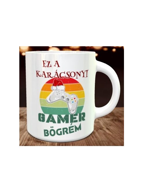 Karácsonyi ajándék_Gamer bögre_