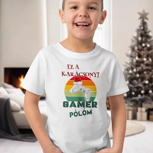 Karácsonyi_ajándék_Gamer_gyerek_póló_