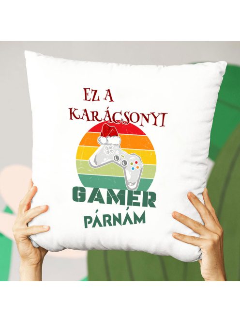 Karácsonyi ajándék_Gamer párna_