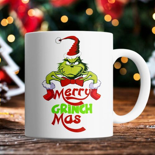 Merry_Grinchmas_bögre_Karácsonyi_ajándék_