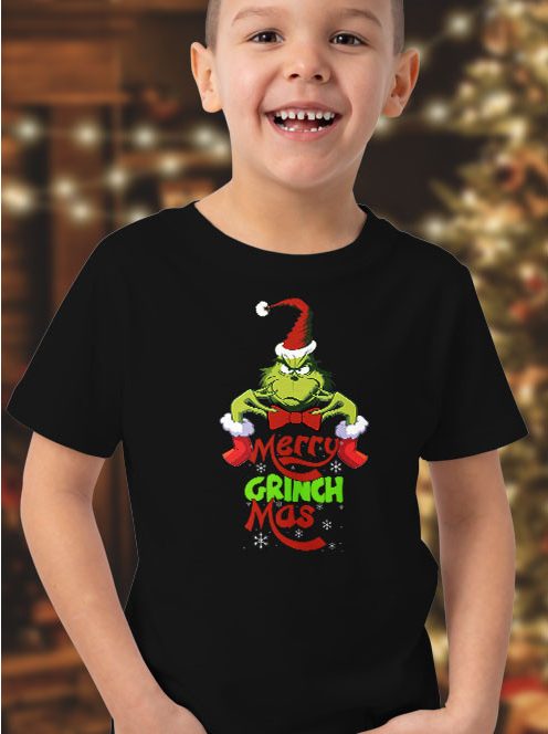 Karácsonyi gyerek póló - Merry Grinchmas