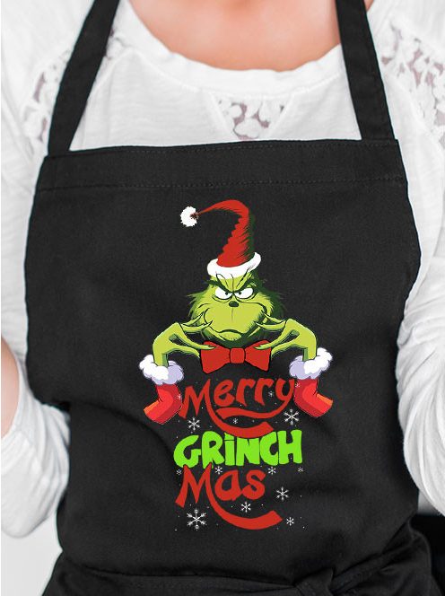 Karácsonyi kötény - Merry Grinchmas