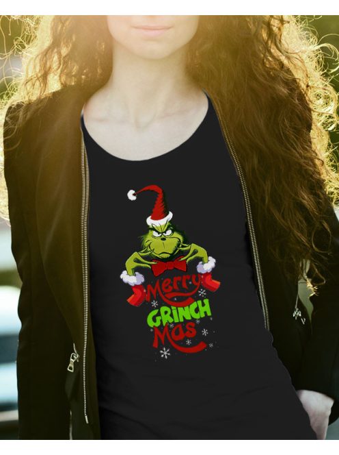 Karácsonyi női póló - Merry Grinchmas
