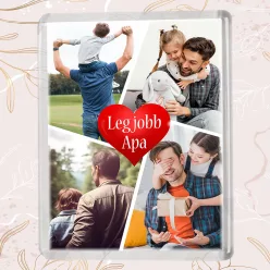 Hűtőmágnes_kollázs_fotókkal_Legjobb_apa_