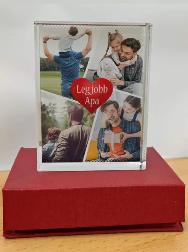Fotókristály_kollázs_fotókkal_Legjobb_apa_