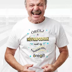 Humoros_névnapi_póló_Névnap_nem_öregít_