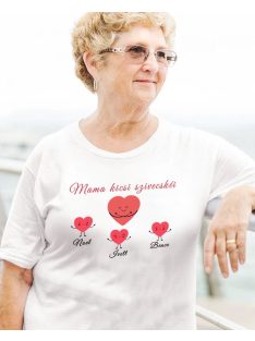 Női póló nagymamának - Mama kicsi szivecskéi 