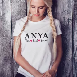 Neves_női_póló_anyáknak_Anya_gyerekei_