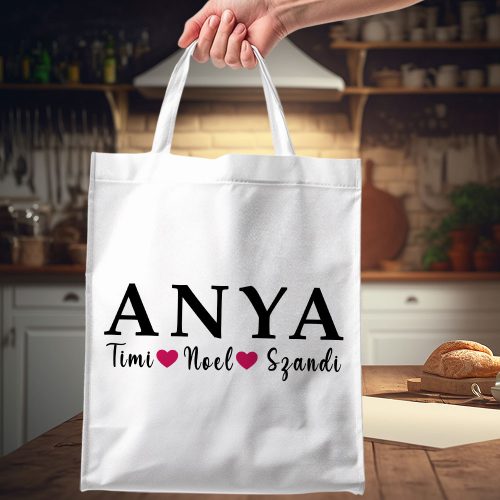 Neves_vászontáska_anyáknak_Anya_gyerekei_