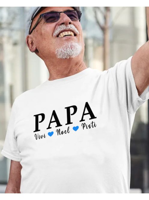 Neves póló nagypapáknak_Papa unokái