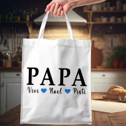 Neves_vászontáska_nagypapáknak_Papa_unokái_