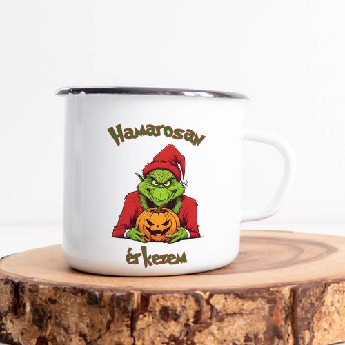 Halloweeni_Grincs_bögre_Hamarosan_érkezem_