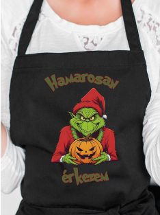 Halloweeni Grincs kötény_Hamarosan érkezem