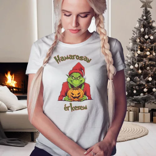 Halloween_Grincs_női_póló_Hamarosan_érkezem_