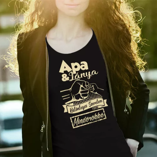 Apa_lánya_női_póló_Különleges_szerelem_