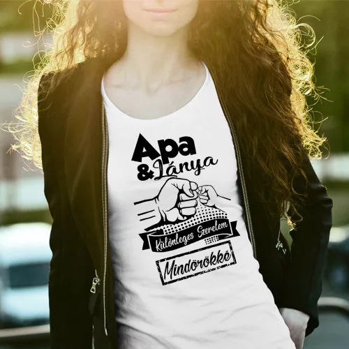 Apa_lánya_női_póló_Különleges_szerelem_