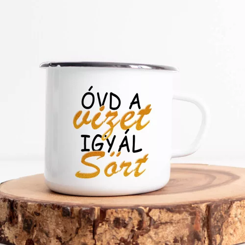Vicces_sörös_bögre_Óvd_a_vizet_igyál_sört_