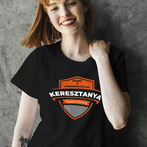 Egyedi_póló_Prémium_keresztanya_