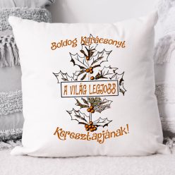 Karácsonyi_párna_Legjobb_keresztapa_