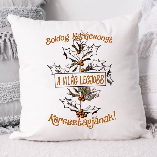 Karácsonyi_párna_Legjobb_keresztapa_