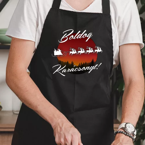 Karácsonyi_kötény_Mikulás_szánja_