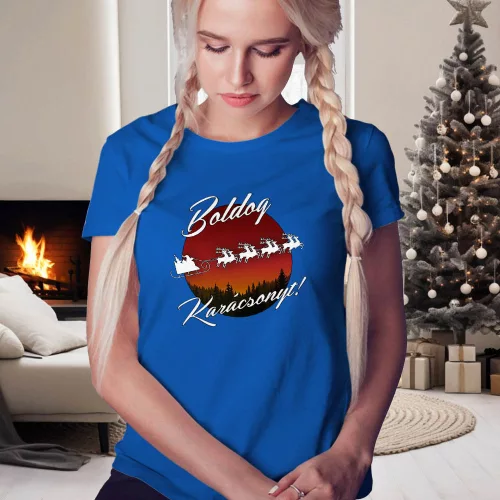 Karácsonyi_női_póló_Mikulás_szánja_