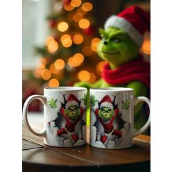 Grincs_bögre_Tépett_mintás_karácsonyi_bögre_