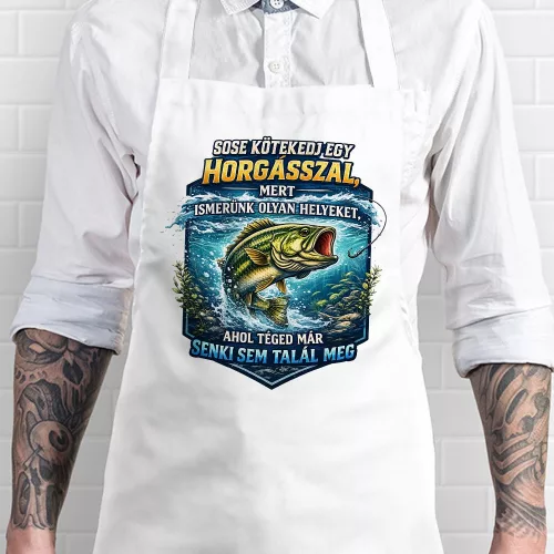 Horgász kötény - Sose kötekedj egy horgásszal