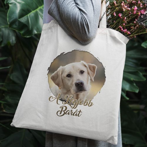 Fényképes_kutyás_vászontáska_Legjobb_barát_
