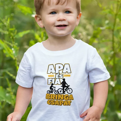 Apa_fia_ajándékok_Bringa_csapat_gyerek_póló_
