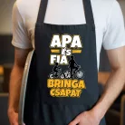 Apa_fia_ajándékok_Bringa_csapat_kötény_