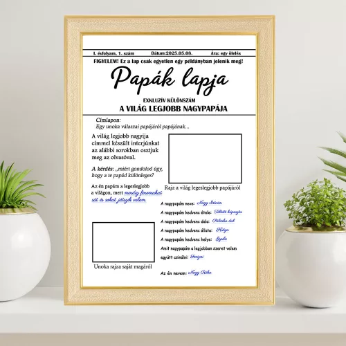 Ajándék_Nagypapáknak_Papák_lapja_falikép_A4_