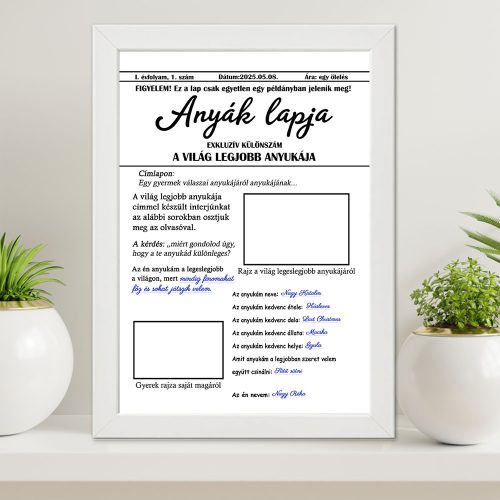 Ajándék_Édesanyáknak_Anyák_lapja_falikép_A4_